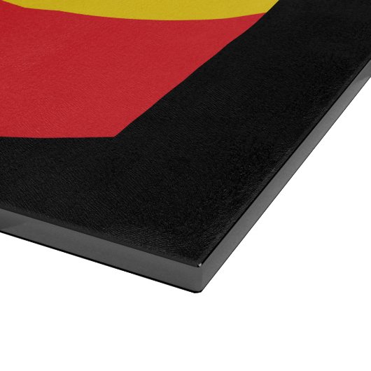 Vlag voor groene, goudkleurige en rode kleuren snijplank (Hoek)