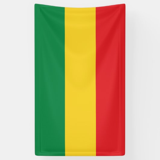 Vlag voor groene, goudkleurige en rode kleuren spandoek (Verticaal)