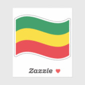 Vlag voor groene, goudkleurige en rode kleuren sticker (Vel)