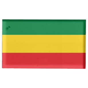 Vlag voor groene, goudkleurige en rode kleuren tafelnummer houder