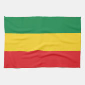 Vlag voor groene, goudkleurige en rode kleuren theedoek (Horizontaal)