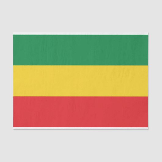 Vlag voor groene, goudkleurige en rode kleuren tissuepapier (Voorkant)