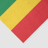 Vlag voor groene, goudkleurige en rode kleuren tissuepapier (Detail)