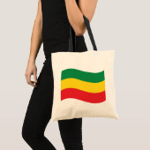 Vlag voor groene, goudkleurige en rode kleuren tote bag (Voorkant (product))