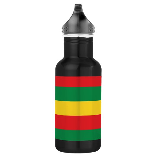 Vlag voor groene, goudkleurige en rode kleuren waterfles (Rechts)