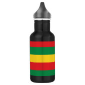 Vlag voor groene, goudkleurige en rode kleuren waterfles  (Links)