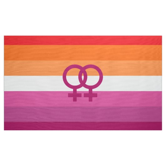 Vlag voor lesbiennes op WLW (Sunset) Stof (Yard (91,4 cm))