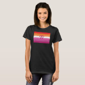 Vlag voor lesbiennes op WLW (Sunset) T-shirt (Voorkant volledig)