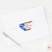 Vlag voor Newfoundland (Canada) Hart Sticker (Envelop)