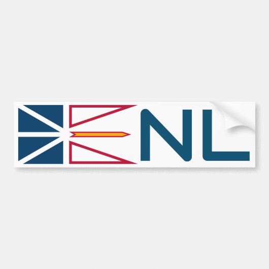 vlag voor Newfoundland en Labrador Bumpersticker (Voorkant)