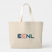 vlag voor Newfoundland en Labrador Grote Tote Bag (Achterkant)