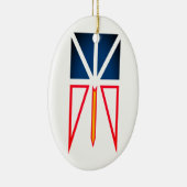 vlag voor Newfoundland en Labrador (verticaal) Keramisch Ornament (Rechts)
