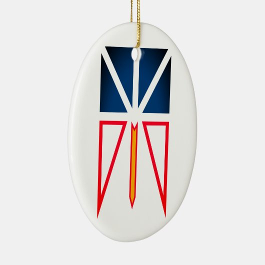 vlag voor Newfoundland en Labrador (verticaal) Keramisch Ornament (Rechts)