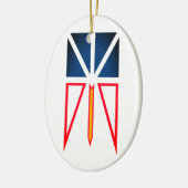 vlag voor Newfoundland en Labrador (verticaal) Keramisch Ornament (Links)