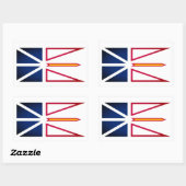 vlag voor Newfoundland en Labrador (verticaal) Rechthoekige Sticker (Vel)