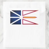 vlag voor Newfoundland en Labrador (verticaal) Rechthoekige Sticker (Tas)