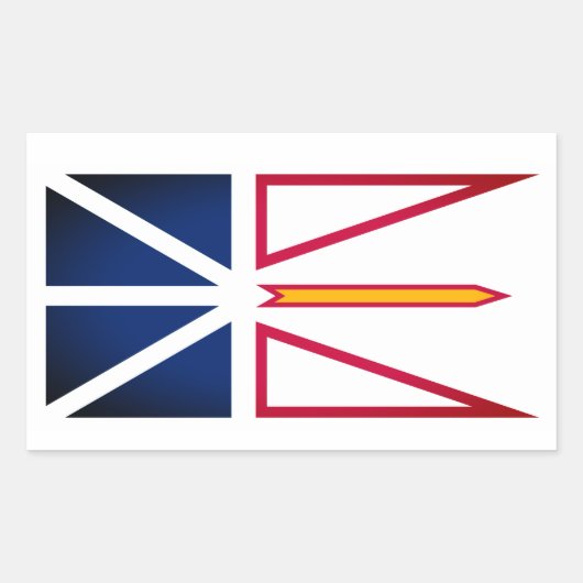 vlag voor Newfoundland en Labrador (verticaal) Rechthoekige Sticker (Voorkant)