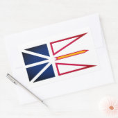 vlag voor Newfoundland en Labrador (verticaal) Rechthoekige Sticker (Envelop)