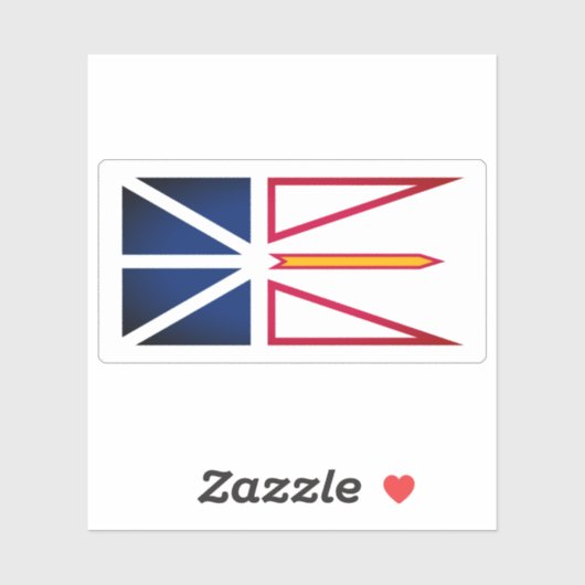 vlag voor Newfoundland en Labrador (verticaal) Sticker (Vel)
