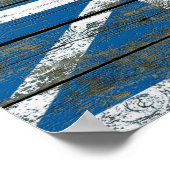 Vlag voor Newfoundland op ruw houten plankeffect Poster (Hoek)