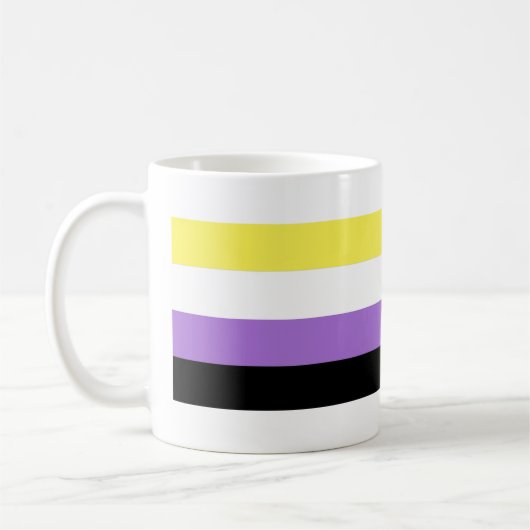 Vlag voor non-binaire pride koffiemok (Links)