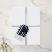 Vlag voor noodlijdende politie cadeaulabel (Met Touw)