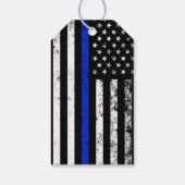 Vlag voor noodlijdende politie cadeaulabel (Achterkant)