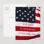 vlag voor patriotdagen 9-11 briefkaart (Voorkant / Achterkant)