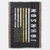 Vlag voor persoonlijke naam Verzending politie Deken (Voorkant Verticaal)