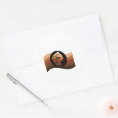 Vlag voor POC-kleuren Ronde Sticker (Envelop)