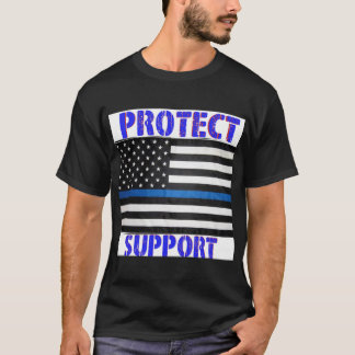 vlag voor politieondersteuning t-shirt