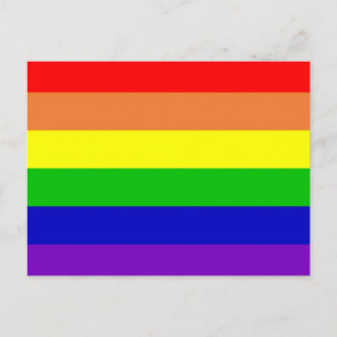 Vlag voor regenboogrechten briefkaart