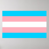 Vlag voor roze, blauw en wit transgender poster (Voorkant)