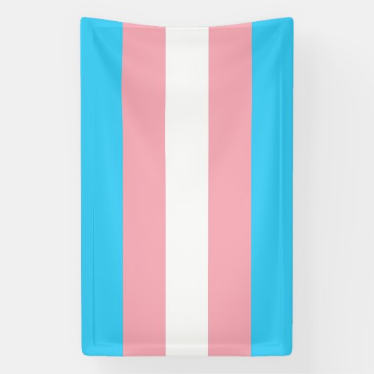 Vlag voor roze, blauw en wit transgender spandoek (Verticaal)