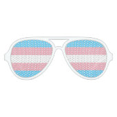 Vlag voor transgenderprijzen aviator zonnebril (Voorkant)