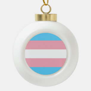 Vlag voor transgenderprijzen keramische bal ornament