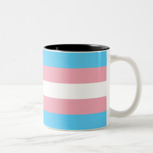 Vlag voor transgenderprijzen tweekleurige koffiemok