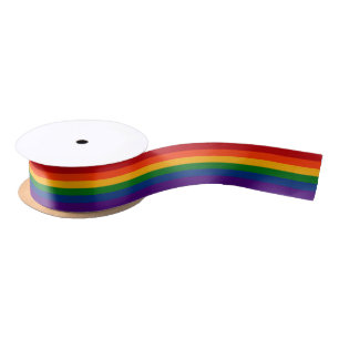 Vlag voor vaste regenboogpride satijnen lint
