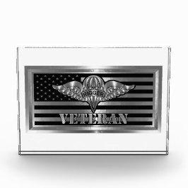Vlag voor veterane parachutistenmateriaal speciali fotoblokken