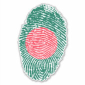 vlag voor vingerafdrukken van Bangladesh Sticker (Voorkant)