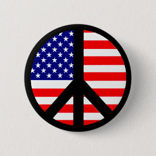vlag voor vredessymbool ronde button 5,7 cm