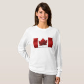Vlag voor vrouwen in Canada Shirten Lady's Souveni T-shirt (Voorkant volledig)