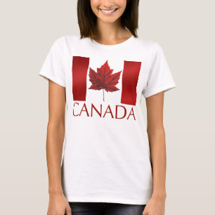 Vlag voor vrouwen in Canada Shirten Lady's Souveni T-shirt