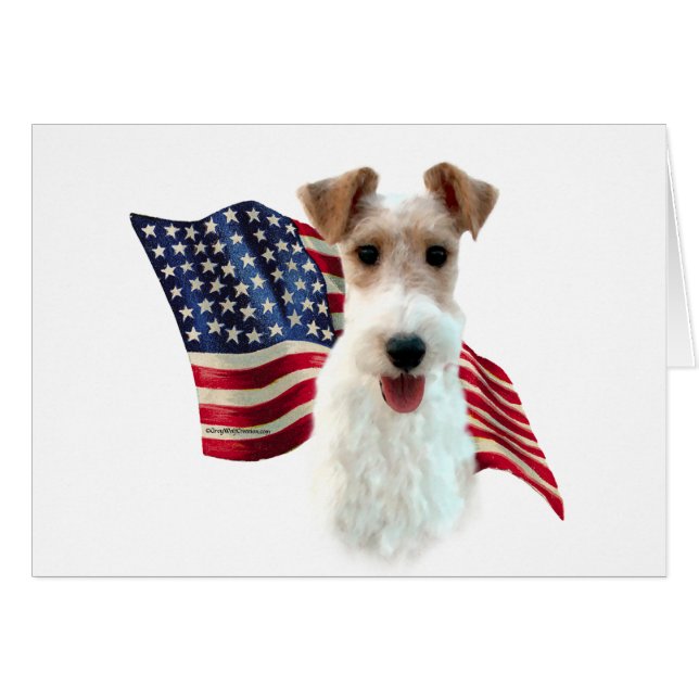 Vlag voor Wire Fox Terrier (Voorkant Horizontaal)