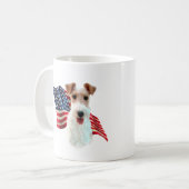 Vlag voor Wire Fox Terrier Koffiemok (Voorkant links)
