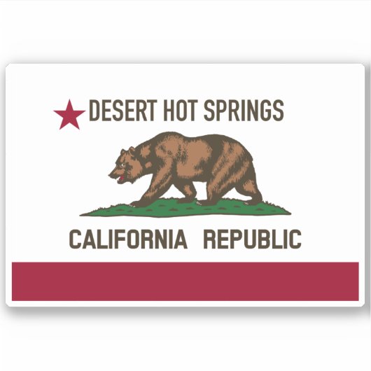 Vlag voor woestijnharing sticker (Voorkant)