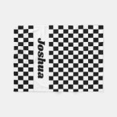 Vlag voor zwarte en witte chequker fleece deken (Voorkant (Horizontaal))