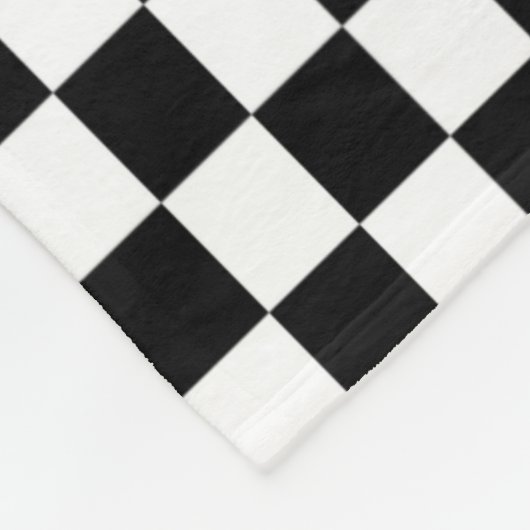 Vlag voor zwarte en witte chequker fleece deken (Hoek)
