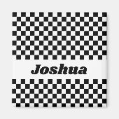 Vlag voor zwarte en witte chequker magneet (Voorkant)