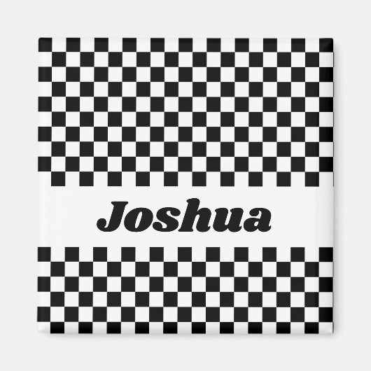 Vlag voor zwarte en witte chequker magneet (Voorkant)